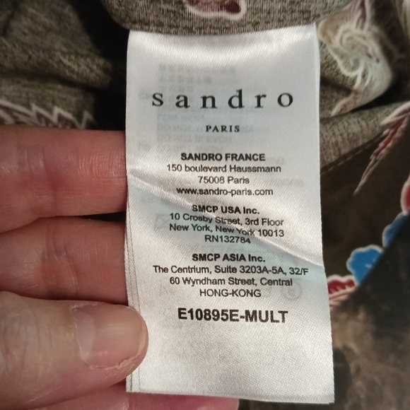 Sandro Exotic CRANE Foliage  Floral Crop Top  Birds Leaf Maximalist Whimsigoth - Picture 5 of 6